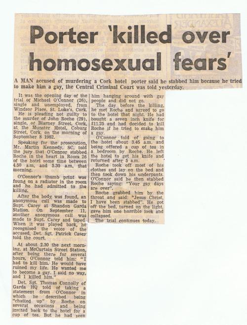 Evening Press, 11th May 1983. Credit - Irish Queer Archive