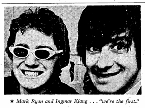 Ryan & Kiang. Credit - The Sunday Independent (8 January 1979)