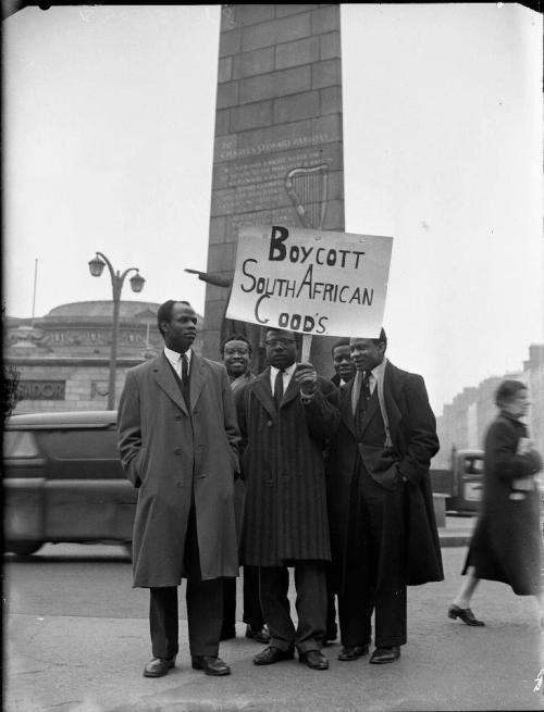 Calling for the boycott of South African goods in early 1960s Ireland. (Image: National Library of Ireland)