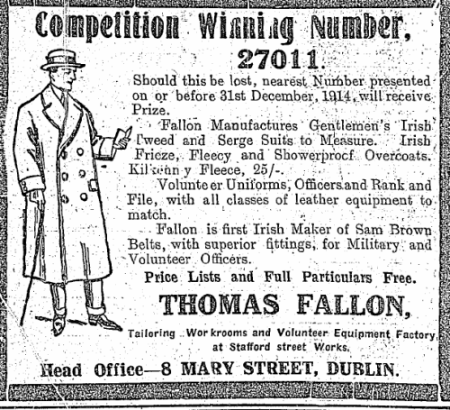 Advertisement for Thomas Fallon.